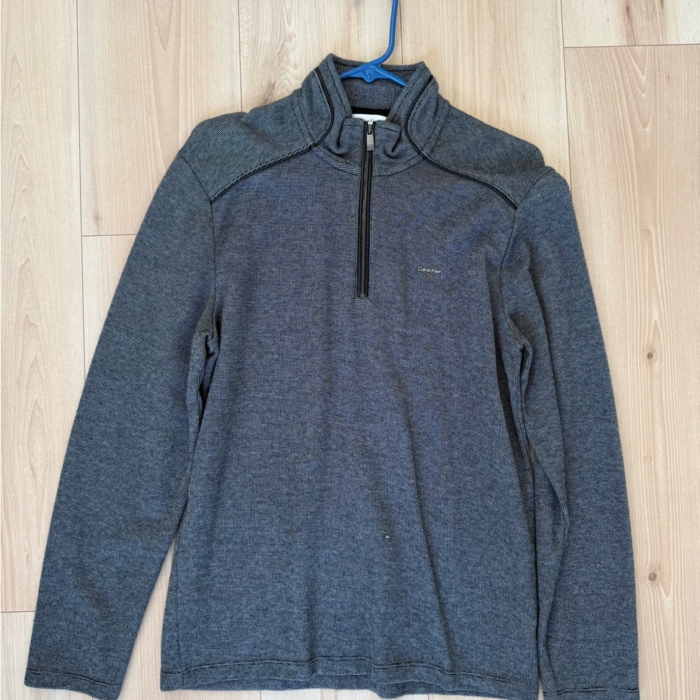Calvin Klein Dark Gray Zip-Up Sweater
